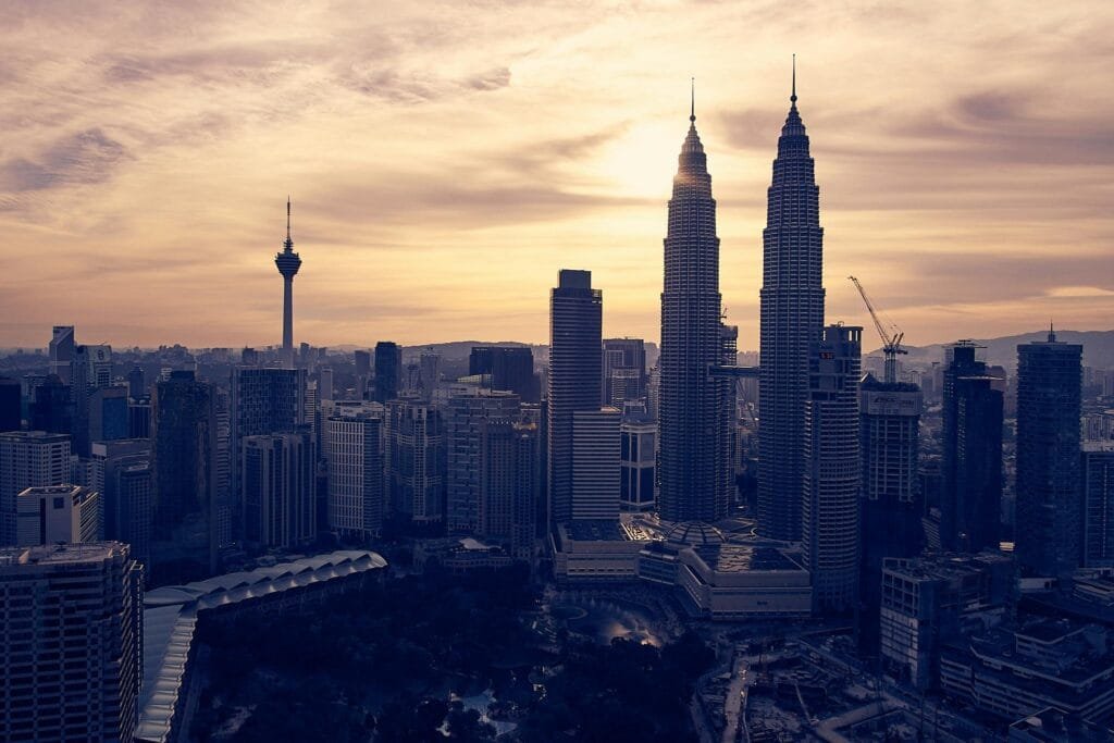 Petronas Twin Towers in Kuala Lumpur, Malaysia best Southeast Asia destinations for city travel