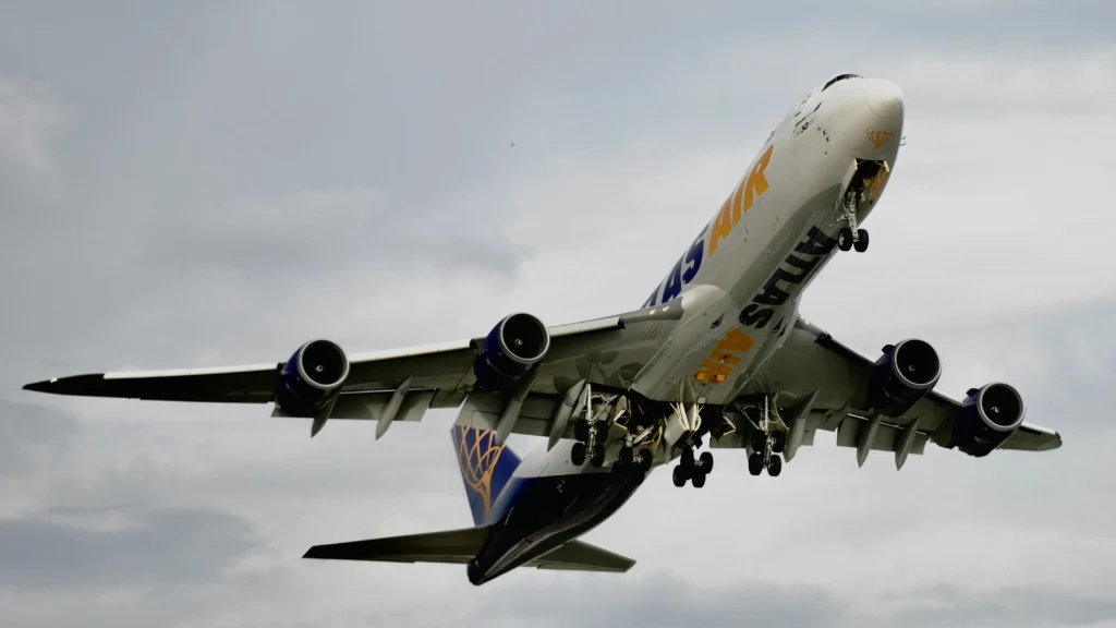 Airplane taking off after booking cheap airfare deal