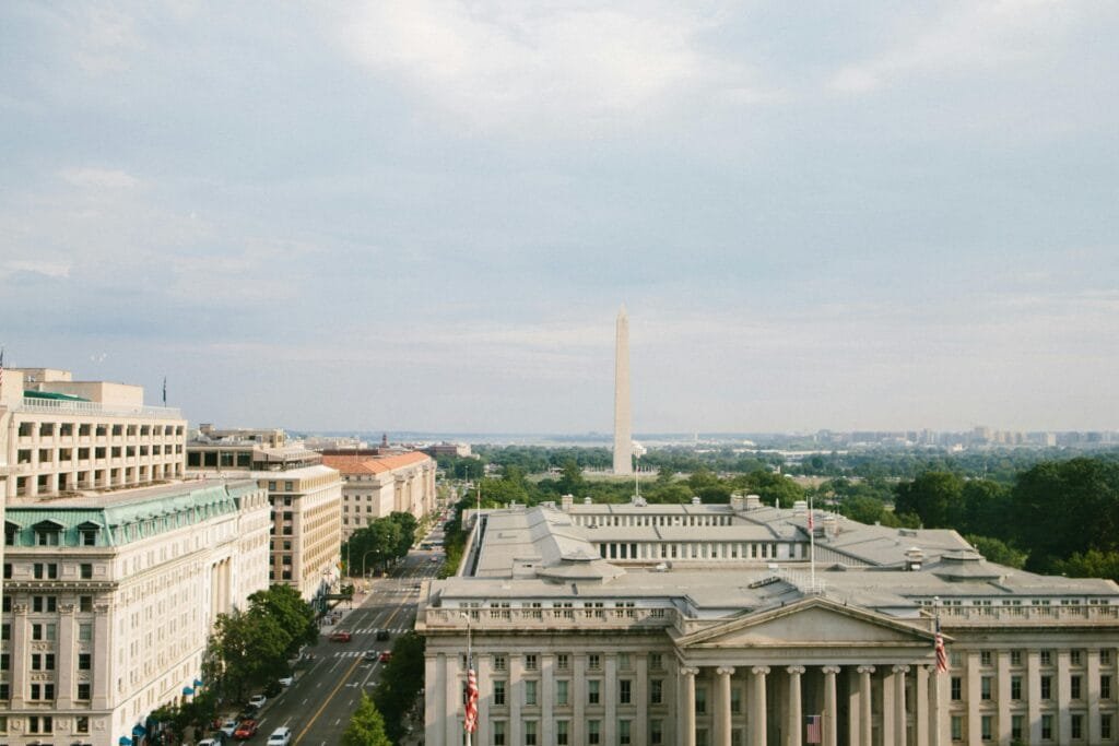 The U.S. Capitol and National Mall, a top place to visit on the East Coast for history lovers.